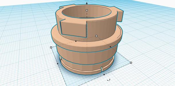 CPAP to printable 3M 6200 Mask Filter Adapter