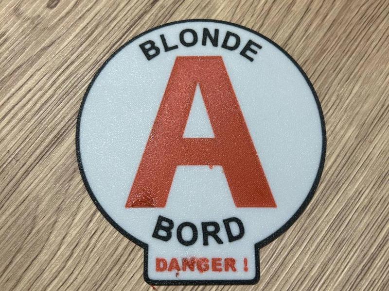 Blonde on board danger