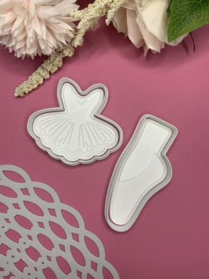 Ballet Dress Shoe Cookie Cutter And Stamp
