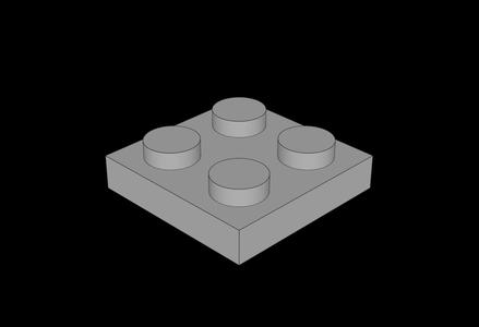 Lego Compatible (3022.dat) Plate 2 x 2