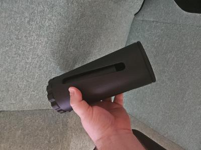 Can crusher with added magnets and taller to fit 16oz cans