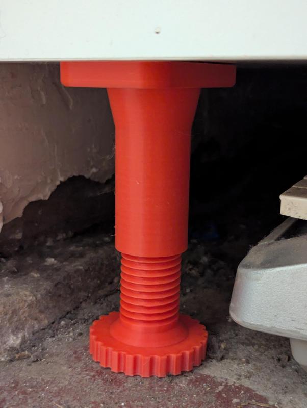 Adjustable furniture leg for IKEA kitchen cabinets