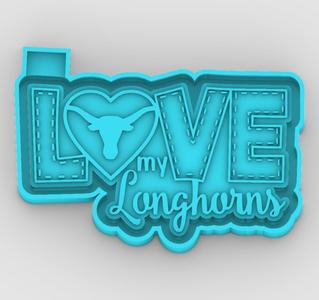 I Love My Longhorns - freshie mold - STL for silicone mold