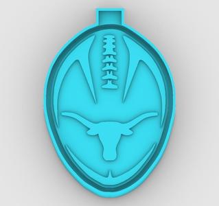 Football Ball - Texas Longhorns - freshie mold - STL for silicone mold
