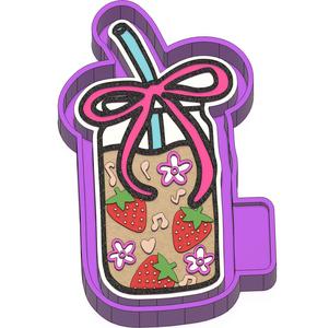 Strawberry Daisy Jar Freshie Mold STL