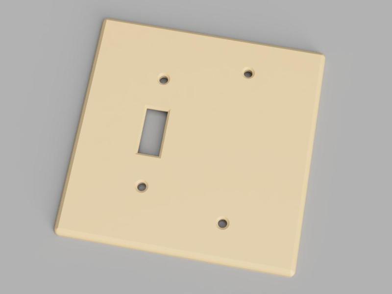 Switch Plate 2 Gang Toggle/Blank