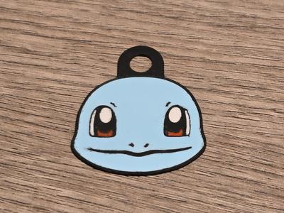 Squirtle Pokémon Keychain Minimalist Baby Art