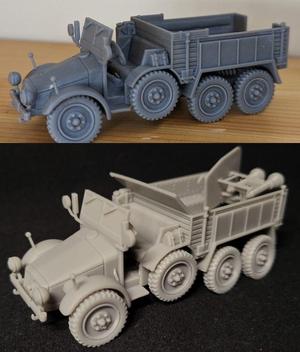 Krupp Protze 6x4 Truck (Germany, WW2) + Krupp Protze 44M_Buzogányvető + anti-tank rocket (Hungary, WW2)