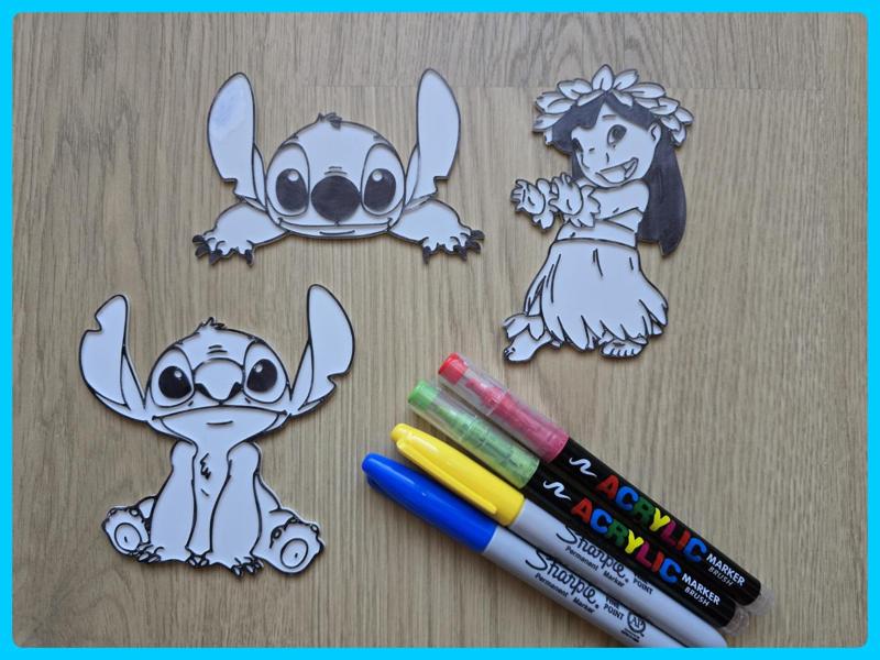 Cute Lilo Stitch Pack Diy Color No Ams Craft Fun