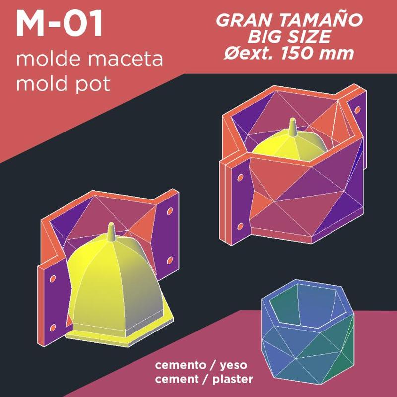 Mold for Cement or Gypsum Planter - 150 mm