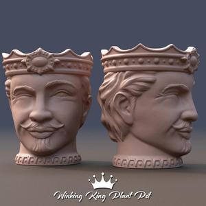 Winking King Plant Pot