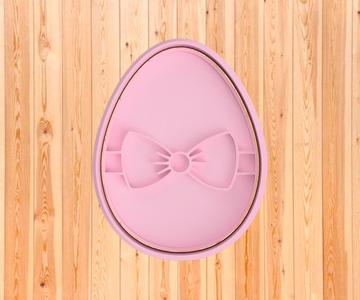 Easter egg with cookie cutter bow - Easter Day Cookies