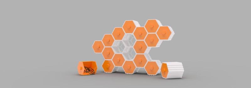 The HIVE - Stackable Hex Drawers