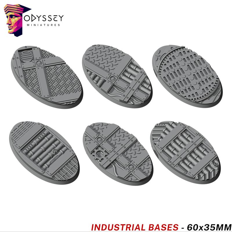 Industrial Bases - Oval 60x35mm