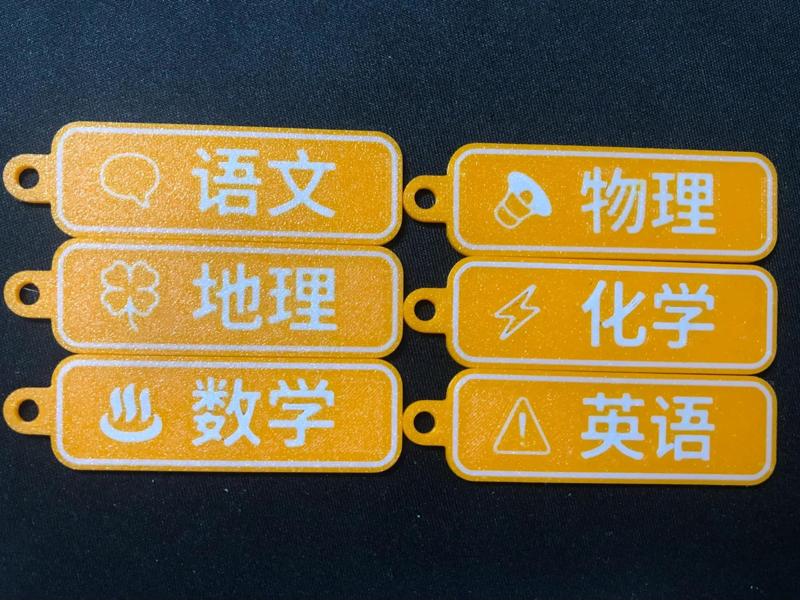 School Subject Sign with Round Holes, Including Nine Subjects