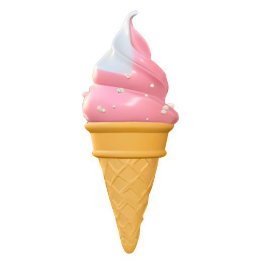 Strawberry Vanilla Swirl Cone