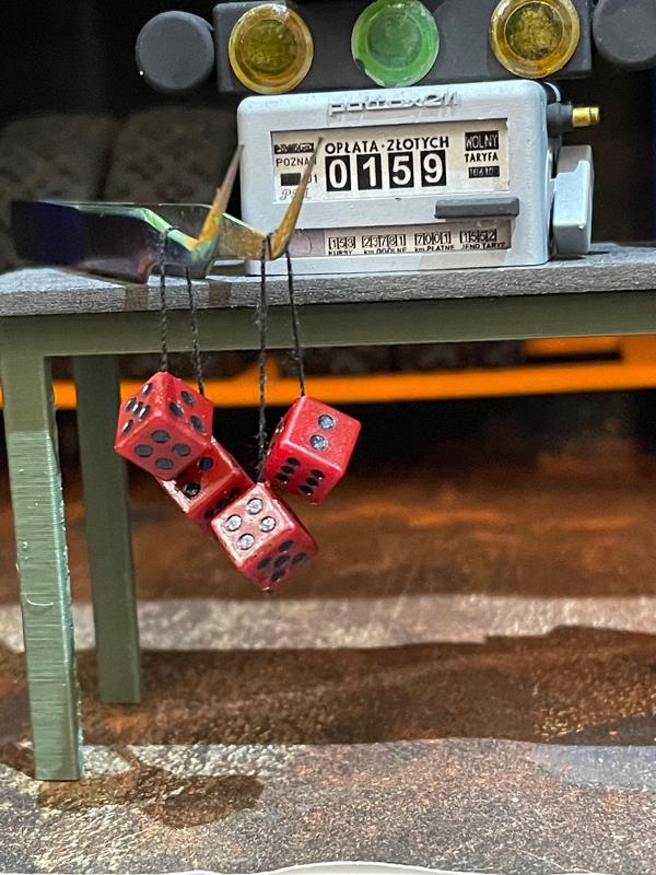 Scale Car Dice for Rear Mirror