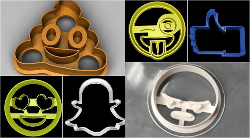 Emoji cookie cutter set