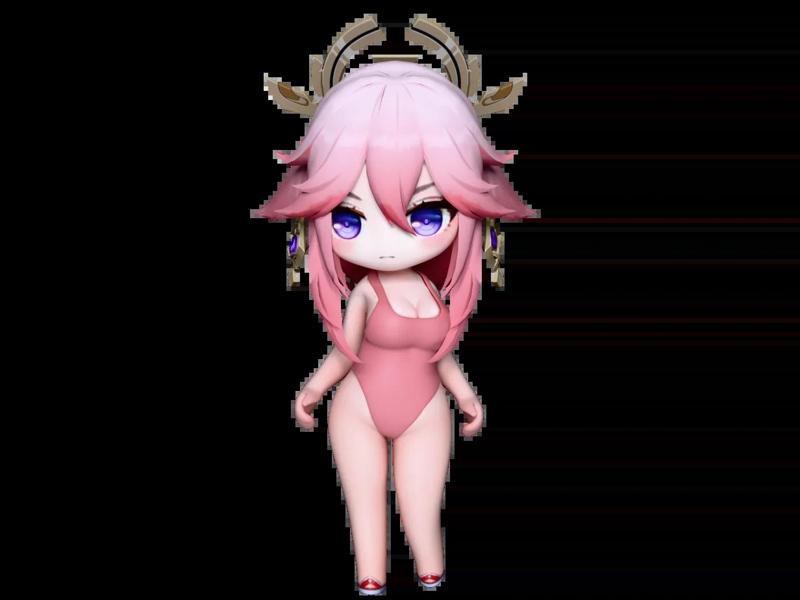 Q-Version Yae Miko Swimsuit