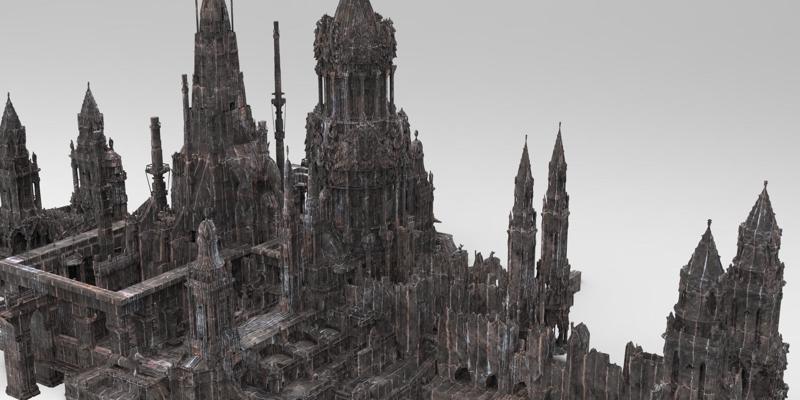 Fantasy Egyptian Tower streets