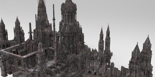 Fantasy Egyptian Tower streets