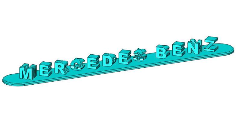 MRCEDES-BENZ 3D Nameplate Model