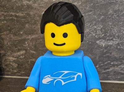 Brick Man Boy with Hair 20cm