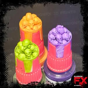 PILE OF SKULLS - AK INTERACTIVE QUICK GEN COLOUR COLOR TRANSLUCENT BOTTLE SWATCH SUPER MINI CAP - 18ML