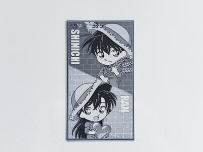 Q-version Detective Conan Card Bookmark—Conan and Ran