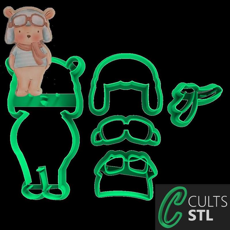 CORTADOR URSO AVIADOR - 8cm