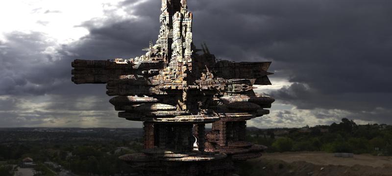 Heavens Cross Holy Flying City 3 Kit bash 1 3D! Tiled texture provided !