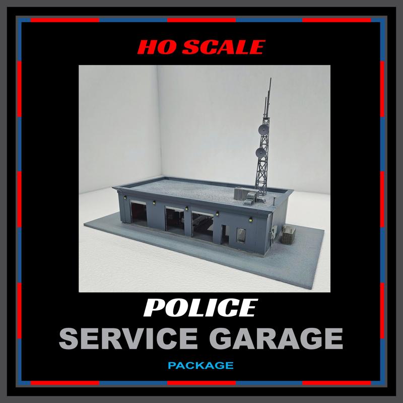 POLICE SERVICE GARAGE  1/87 SCALE