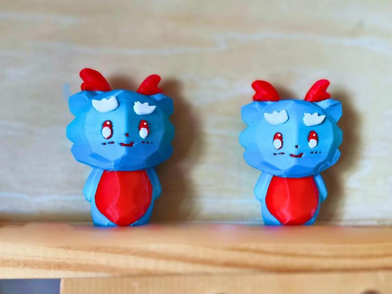 Adorable Multicolored Dragon Figurines for Car Interior Decoration