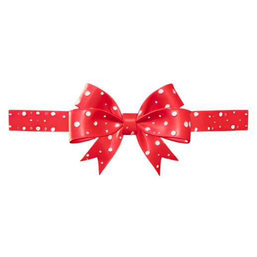 Red Polka Dot Bow Headband