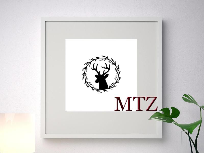 CERF SCULPTURE MURALE 2D