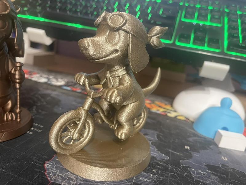 Cartoon-Style Cycling Dachshund