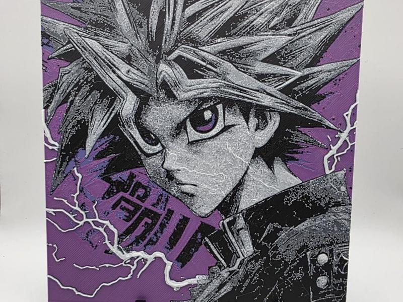 Yu-Gi-Oh! Yugi Mutou Hueforge 150mm x 150mm