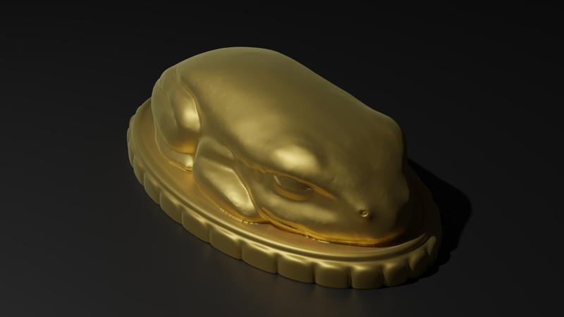 Sleeping frog pendant