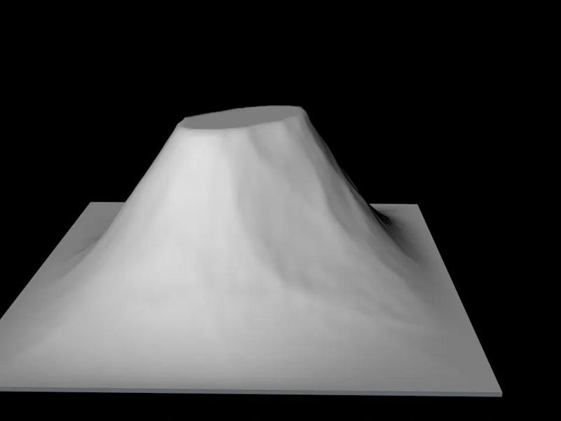 Volcanic landform model