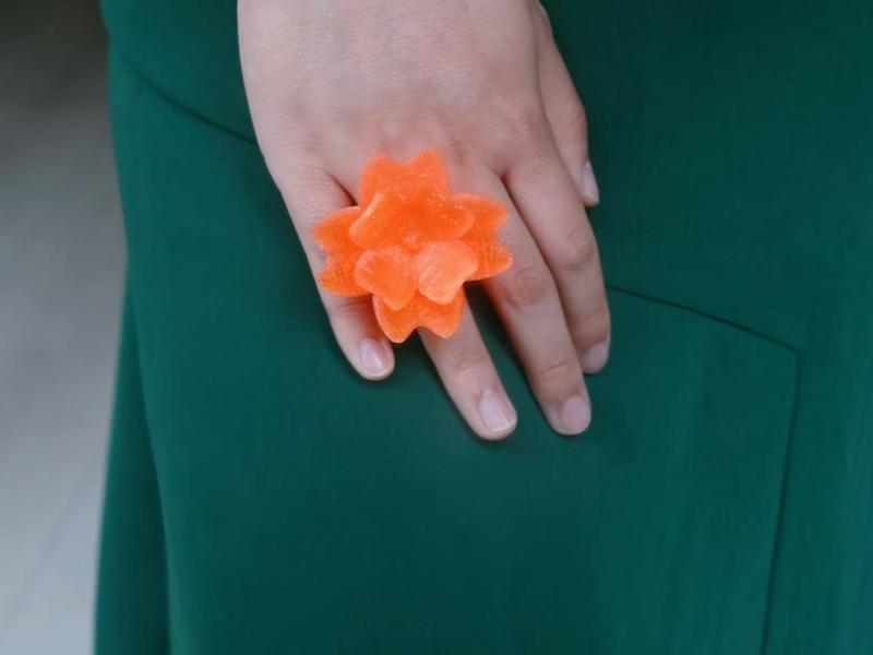 Ring Flower Print in Place 