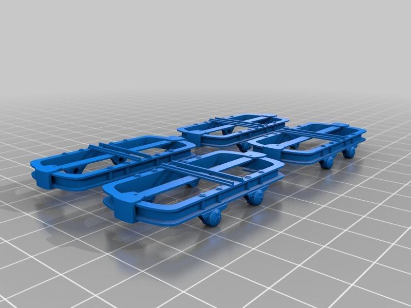 Lorrie frame 1:43 scale (Of) 9 mm model track width