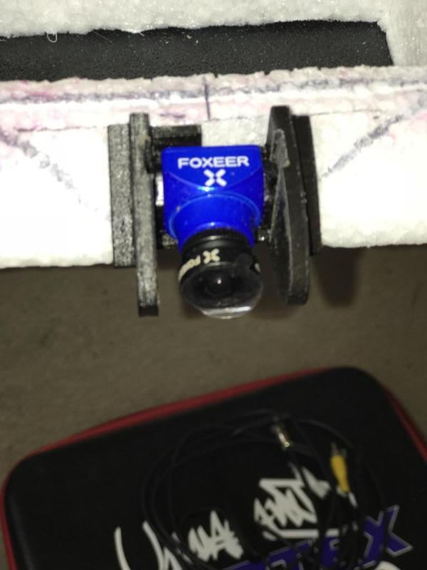 Foxeer HS1207 camera mount for Defiant 28 race wing.