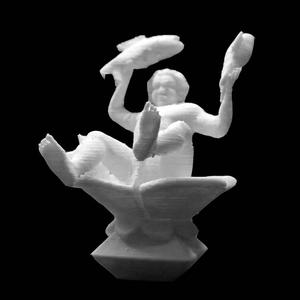 Boy With Fish at Golders Hill Park, London