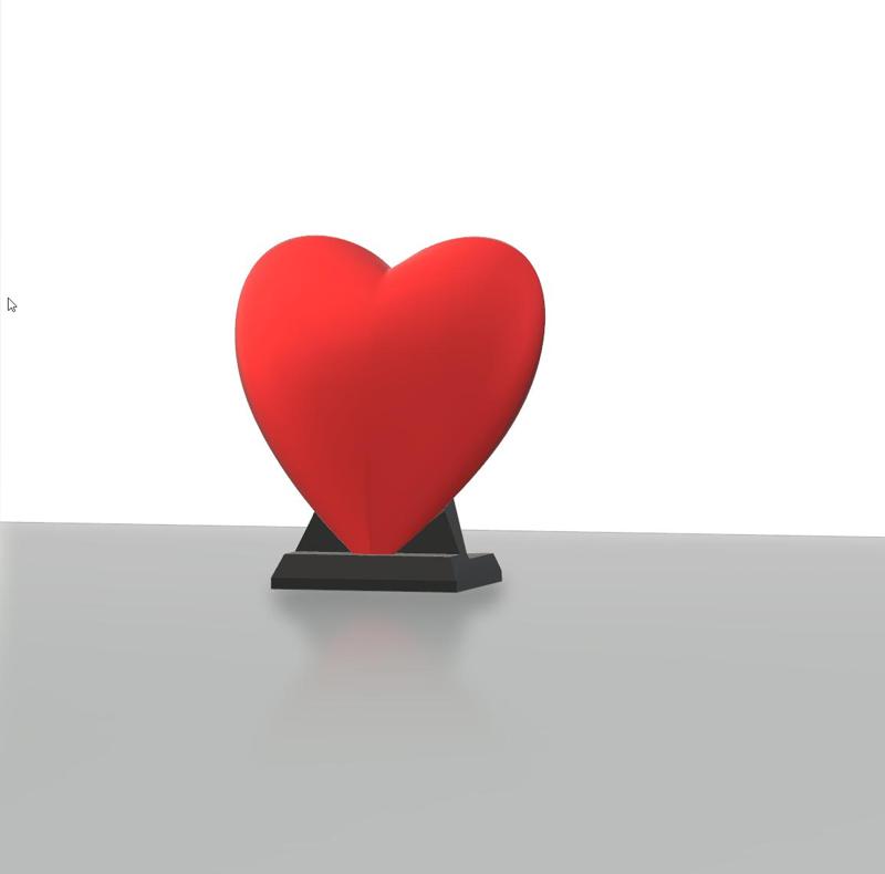 Hollow Out&Voro Heart with Stand (Holl&Voro Herz mit Ständer)