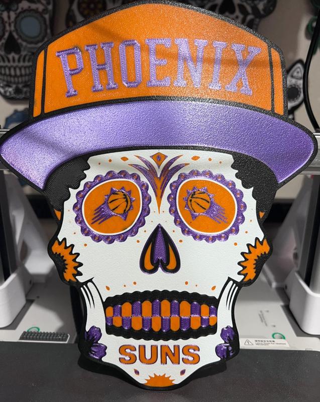 Sugar Skull - Phoenix Suns Basketball 