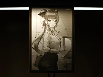 Genshin Impact diligently working Ganyu work wear lithophane