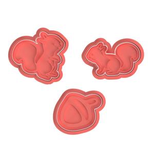 Squirrel Cookie Cutter Set with Nut