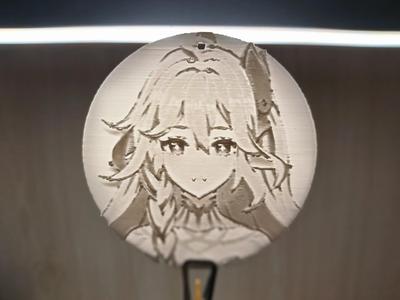 Genshin Impact - The Great Dendro Archon ID Photo Lithophane Badge (Keychain Compatible)