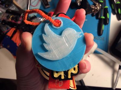twitter key chain