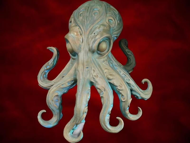 The Baroque Octopus (Made by AI)